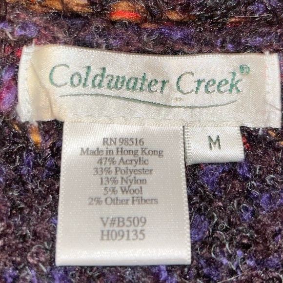 Coldwater Creek Wool Blend Multicolor Sweater-Blazer Size Medium - Picture 5 of 8